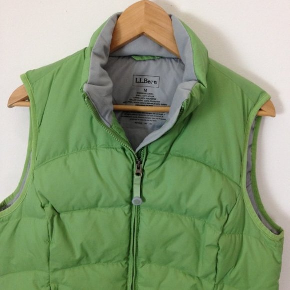 L.L. Bean Jackets & Blazers - L.L. Bean Women Green Gray M Puffy Vest Jacket